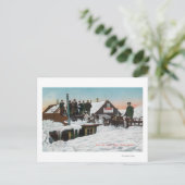 Sneeuw over het huis TopsNome, AK Briefkaart (Staand voorkant)