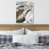 sneeuw over het noordoostelijke deel van de Vereni Canvas Afdruk (Insitu (Slaapkamer))