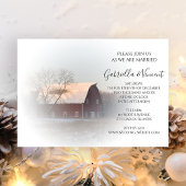 Sneeuw Overdekte Schuur Winter Land Boerderij Brui Kaart