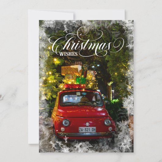 Sneeuw-overlay voor Kerstwensen met eigen foto's Feestdagenkaart (Voorkant)