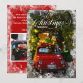 Sneeuw-overlay voor Kerstwensen met eigen foto's Feestdagenkaart (Voorkant / Achterkant)