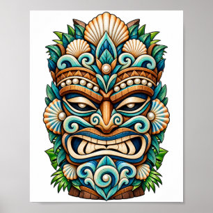Sneeuw Parel Tiki Poster