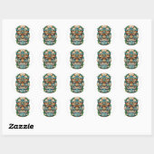 Sneeuw Parel Tiki Sticker (Vel)