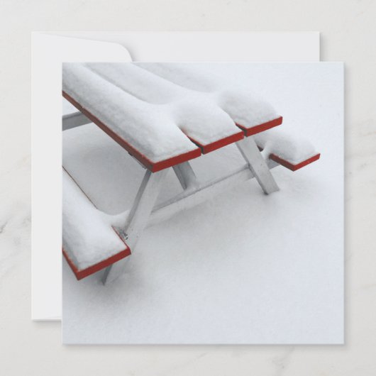 sneeuw picknick kaart (Voorkant)