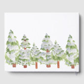 Sneeuw pijnboom winter trouwgastboek gastenboek (Achterkant)