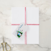 Sneeuw Pinguïn Prettig Kerstfeest Cadeaulabel (Met Touw)