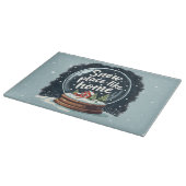 Sneeuw plaats als huis vakantie offerte snijplank (Hoek)