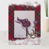 Sneeuw, Plaid en Ruiterthema Medium Gift Bag Kaart (Voorkant)