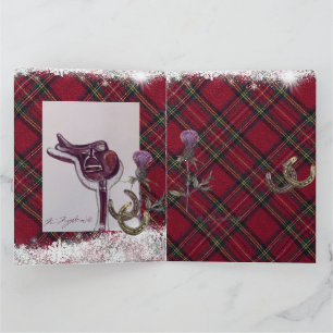 Sneeuw, Plaid en Ruiterthema Medium Gift Bag Kaart