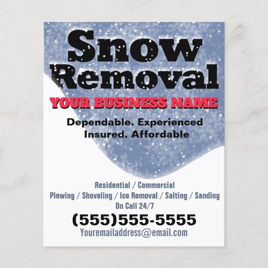 Sneeuw ploegen Business Sneeuw Verwijdering Advert Flyer (Voorkant)