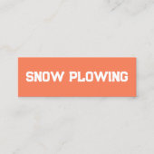 Sneeuw ploegen en verwijderen QR Mini Visitekaartje (Voorkant)