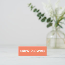 Sneeuw ploegen en verwijderen QR Mini Visitekaartje