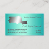 Sneeuw ploegen en verwijderen visitekaartje (Voorkant)