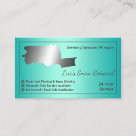 Sneeuw ploegen en verwijderen visitekaartje