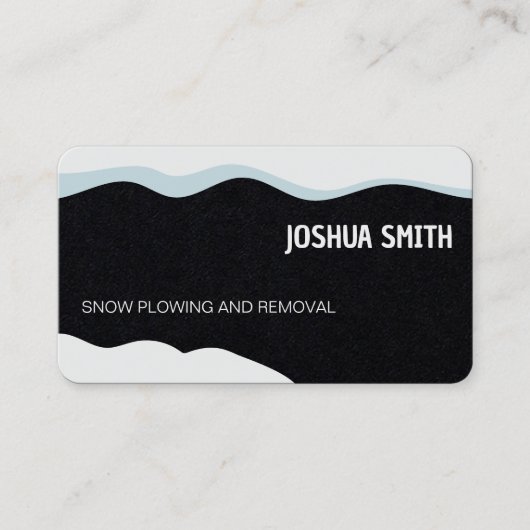 Sneeuw ploegen en verwijderen visitekaartje (Voorkant)