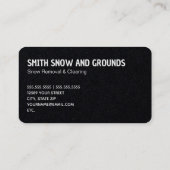 Sneeuw ploegen en verwijderen visitekaartje (Achterkant)