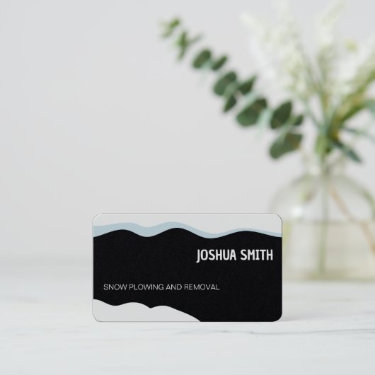 Sneeuw ploegen en verwijderen visitekaartje (Staand voorkant)