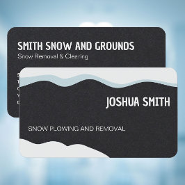 Sneeuw ploegen en verwijderen visitekaartje