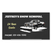 Sneeuw ploegen magnetisch visitekaartje (Voorkant)