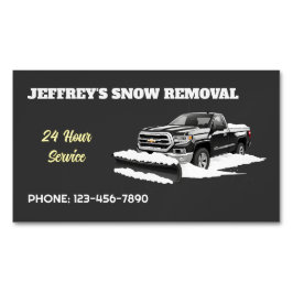 Sneeuw ploegen magnetisch visitekaartje