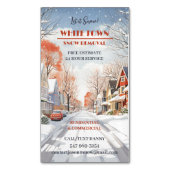 Sneeuw ploegen magnetisch visitekaartje (Voorkant Verticaal)