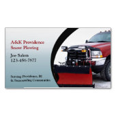 Sneeuw ploegen magnetisch visitekaartje (Voorkant)