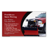 Sneeuw ploegen magnetisch visitekaartje (Voorkant)