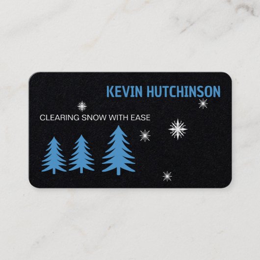 Sneeuw ploegen opruimen visitekaartje (Voorkant)
