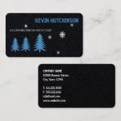 Sneeuw ploegen opruimen visitekaartje (Voorkant / Achterkant)