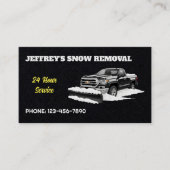 Sneeuw ploegen Premium Visitekaartje (Voorkant)