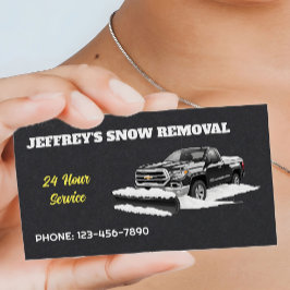 Sneeuw ploegen Premium Visitekaartje