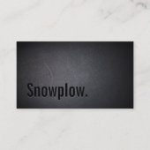 Sneeuw ploegen Professioneel Zwart Minimalist Visitekaartje (Voorkant)