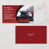 Sneeuw ploegen Visitekaartje (Voorkant / Achterkant)