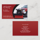 Sneeuw ploegen Visitekaartje (Voorkant / Achterkant)