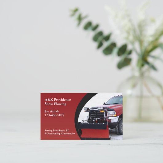 Sneeuw ploegen Visitekaartje (Staand voorkant)