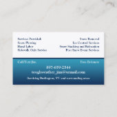 Sneeuw ploegen Visitekaartje (Achterkant)