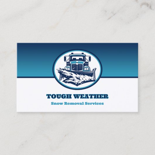 Sneeuw ploegen Visitekaartje (Voorkant)