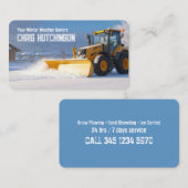 Sneeuw ploegen visitekaartje (Voorkant / Achterkant)