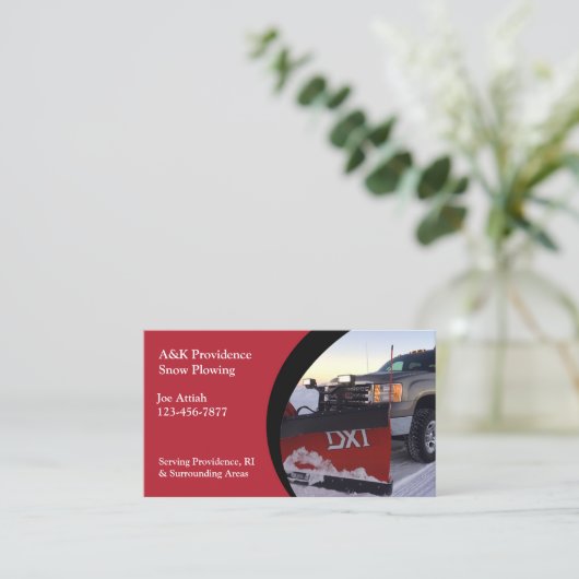 Sneeuw ploegen Visitekaartje (Staand voorkant)