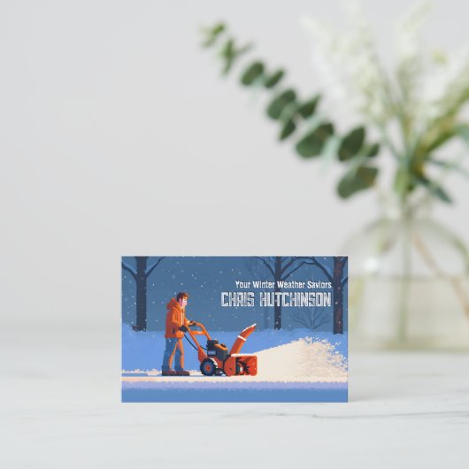 Sneeuw ploegen visitekaartje (Staand voorkant)