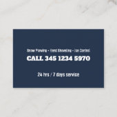 Sneeuw ploegen visitekaartje (Achterkant)