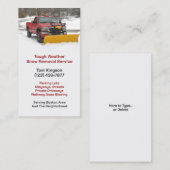 Sneeuw ploegen Visitekaartje (Voorkant / Achterkant)