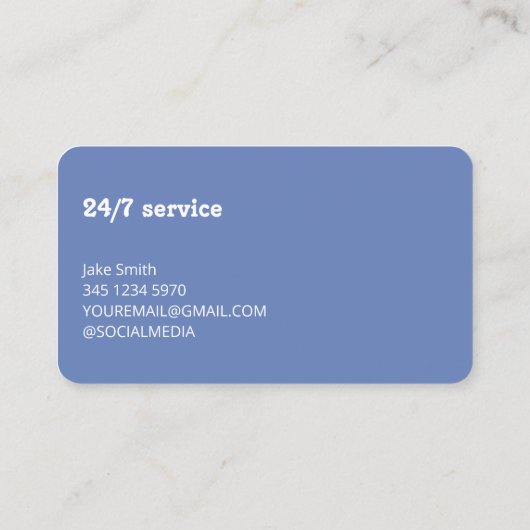 Sneeuw ploegen visitekaartje (Achterkant)