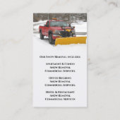 Sneeuw ploegen Visitekaartje (Achterkant)