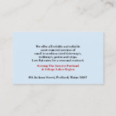 Sneeuw ploegen Visitekaartje (Achterkant)