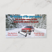 Sneeuw ploegen Visitekaartje (Voorkant)