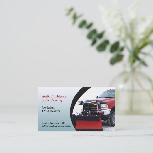 Sneeuw ploegen Visitekaartje (Staand voorkant)