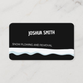 Sneeuw ploegen zwart visitekaartje