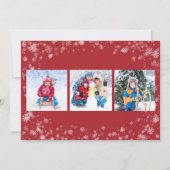Sneeuw Prettig Kerst Foto Collage Vakantie (Achterkant)