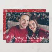 Sneeuw Prettige feestdagen Kerstmis (Voorkant / Achterkant)